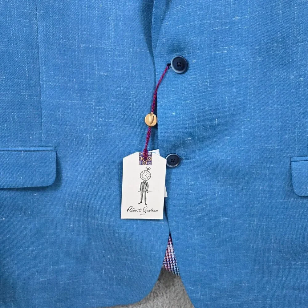 NWT Robert Graham Randall Sport Coat Blazer Size 48R Wool / Poly / Linen